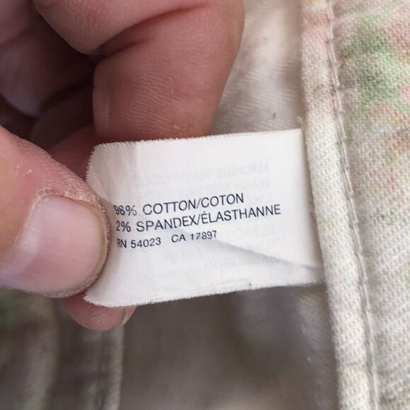 Gap Womens Jeans Size 6/28 Premium Super Skinny Floral Casual Chic Cream Denim - Picture 11 of 15